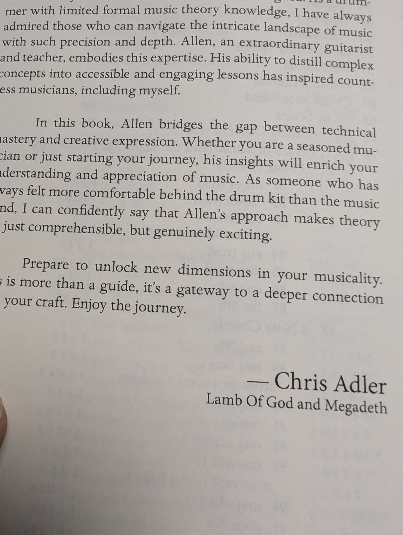Foreword by Chris Adler of Lamb of God and Megadeth