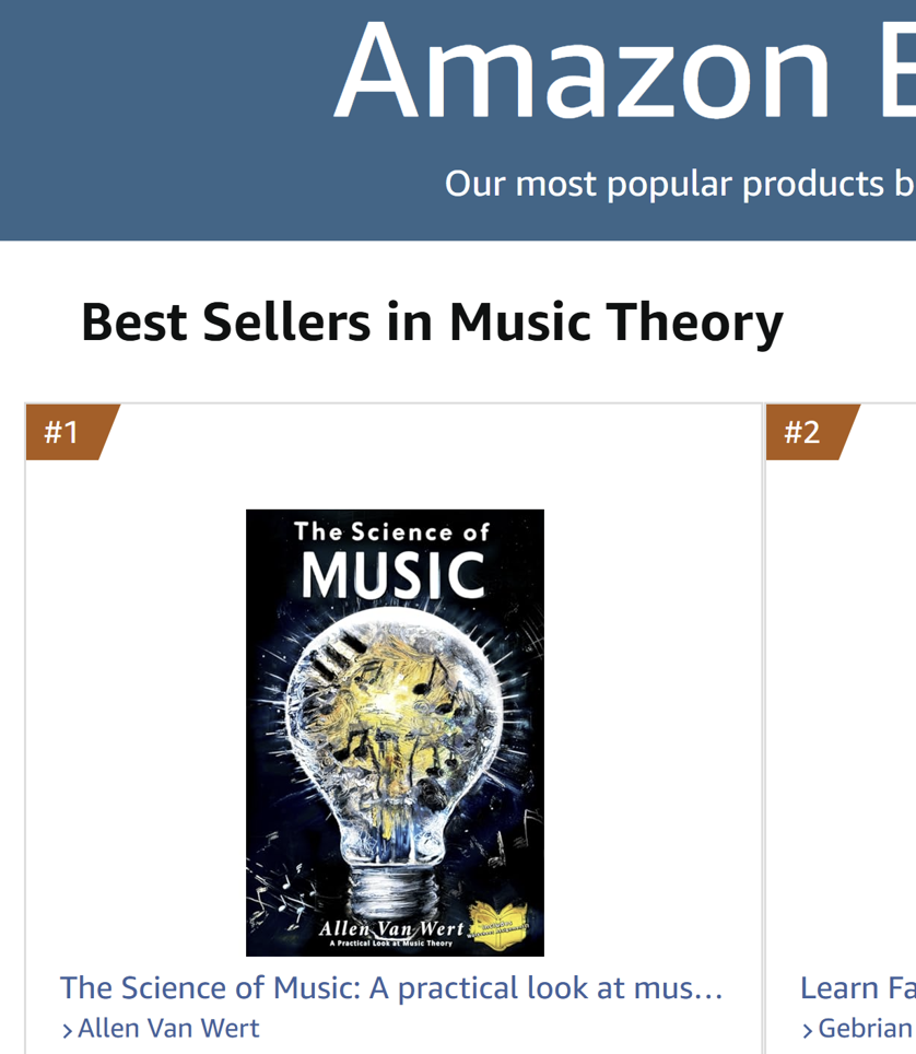 Amazon Best Sellers in Music Theory showing The Science of Music at #1